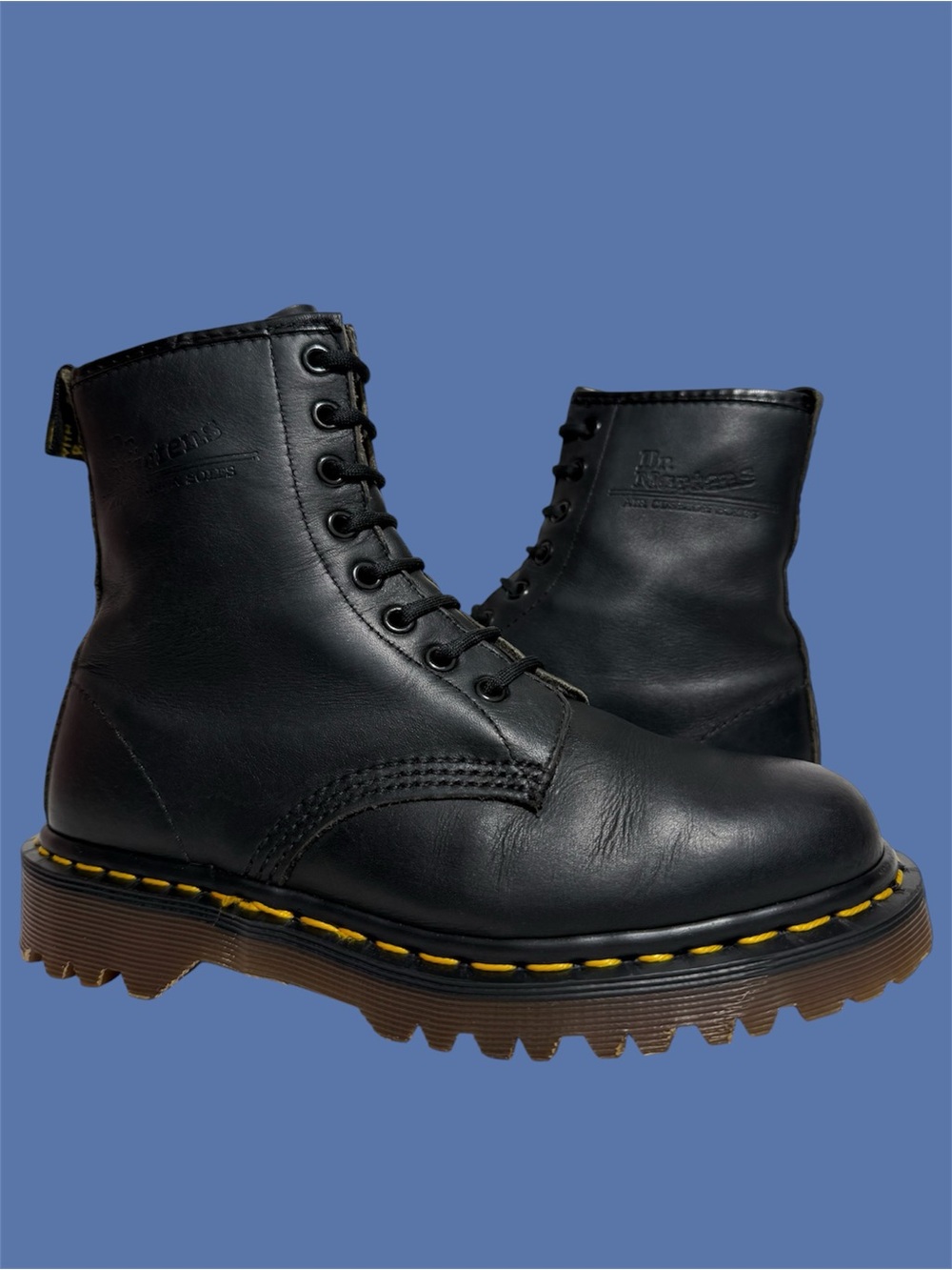 Vintage Dr. Martens 1460 Black Greasy Leather Boots UK 4